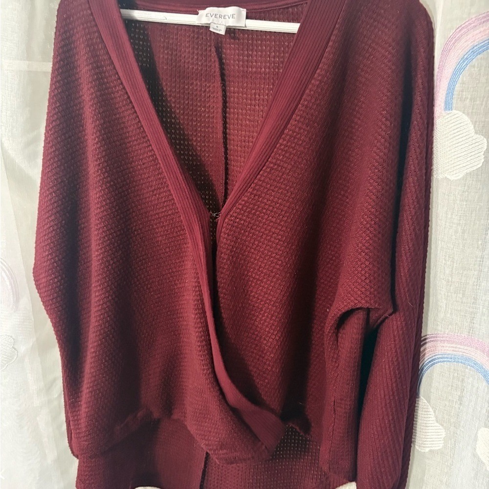 Evereve Women's‎ Burgundy Thermal Top
